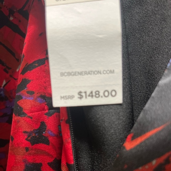 BCBG Generation Empire Pleated Beaded Strapless Mini Cocktail Dress Size 10 NWT - Picture 7 of 8